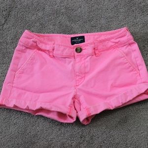 American Eagle neon pink shorts